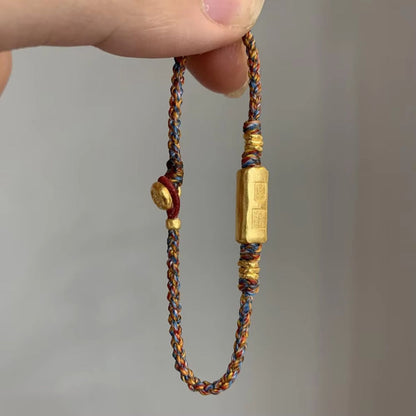 Handmade Tibetan Lucky Braided Barrel Bracelet