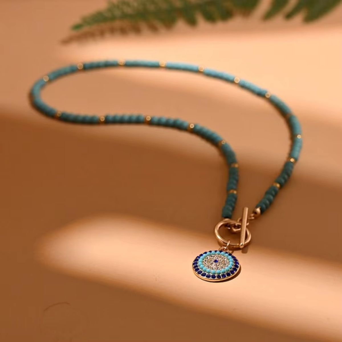 Handmade Boho Evil Eye Beaded Choker