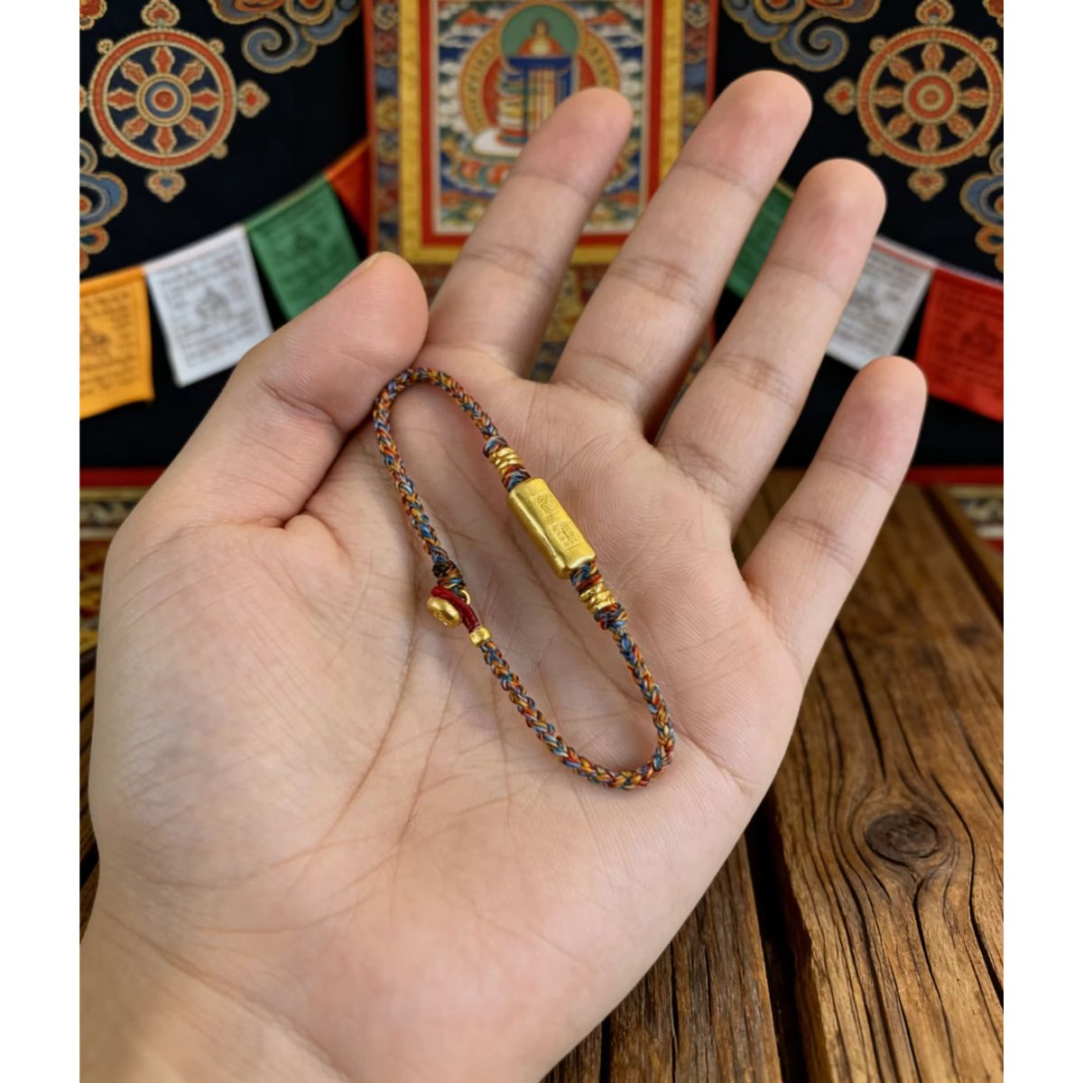 Handmade Tibetan Lucky Braided Barrel Bracelet