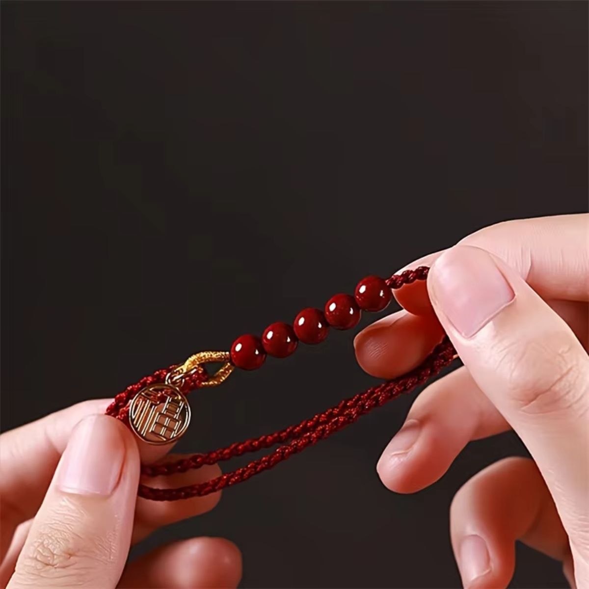 Handmade Chinese Knot Lucky Cinnabar Bracelet